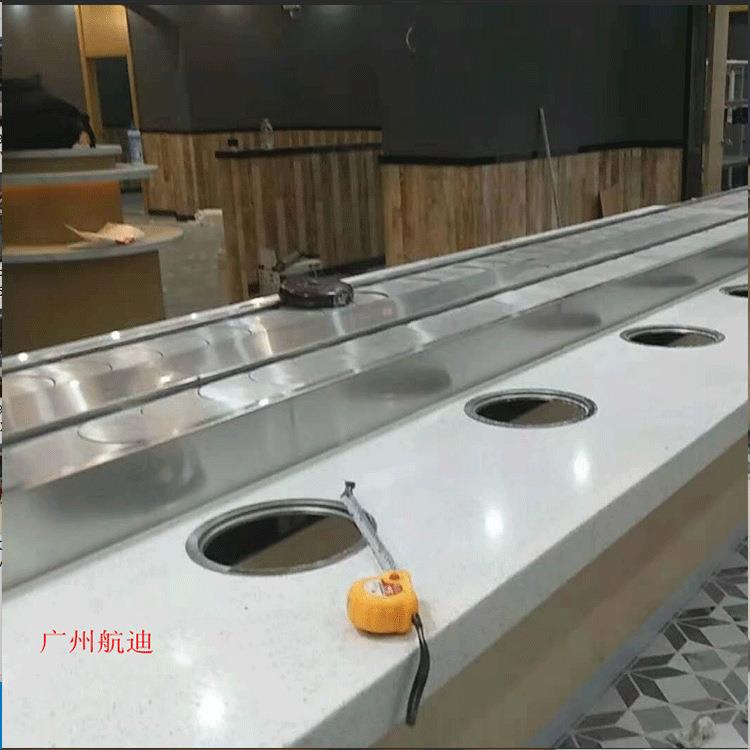 厂家供应旋转小火锅设备汕头旋转火锅设备自助火锅传送带