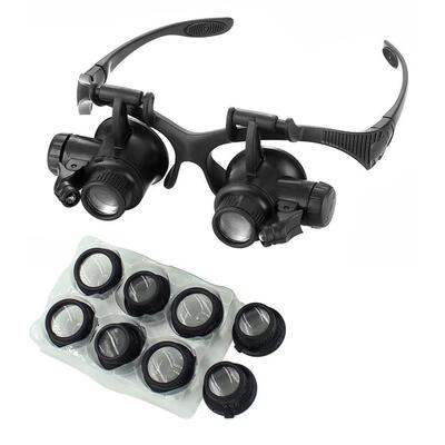 Magnifier Glasses Loupes LED Portable 10X/15X/20X/25X Lens O