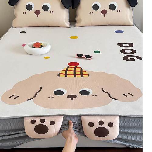 高端A类卡通动漫男孩1.5冰丝凉席女孩公主儿童房床笠款可爱空调席