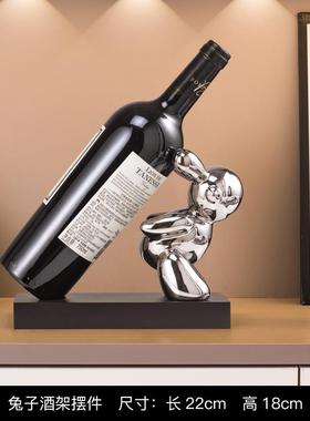 高档轻奢居牛气冲天电柜红架摆件家客厅酒柜餐边视酒柜酒托装饰品