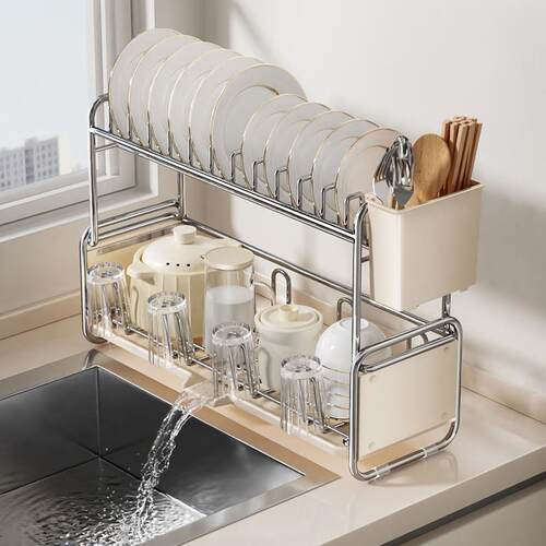 Japanese-style dish drying rack, kitchen sink countertop ute