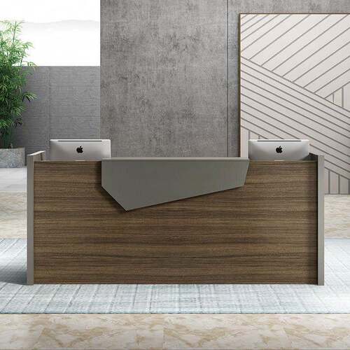 公司前台接待台2.2/2.4/2.8米大厅咨询台办公桌子小型收银台吧台