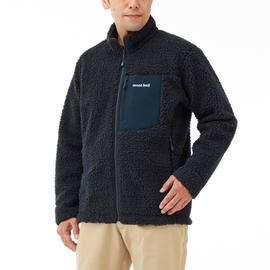 montbell日本2023年冬季户外加厚保暖抓绒衣男款，开衫摇粒绒外套