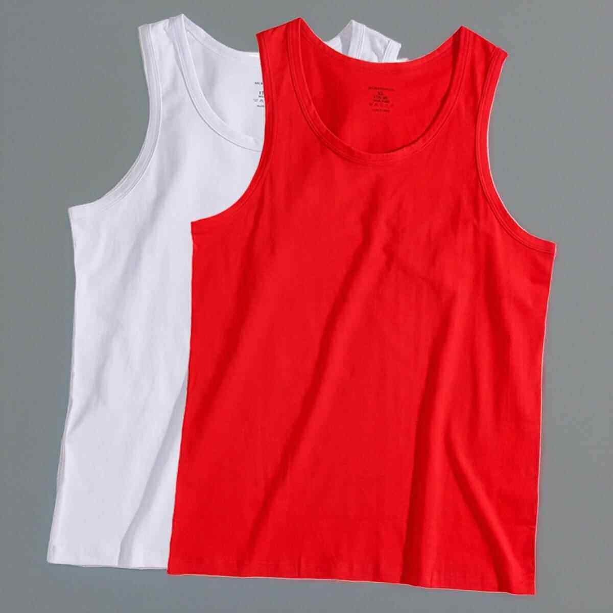 本命年红色男士背心纯棉男坎肩内穿修身运动大码全棉大红打底内衣