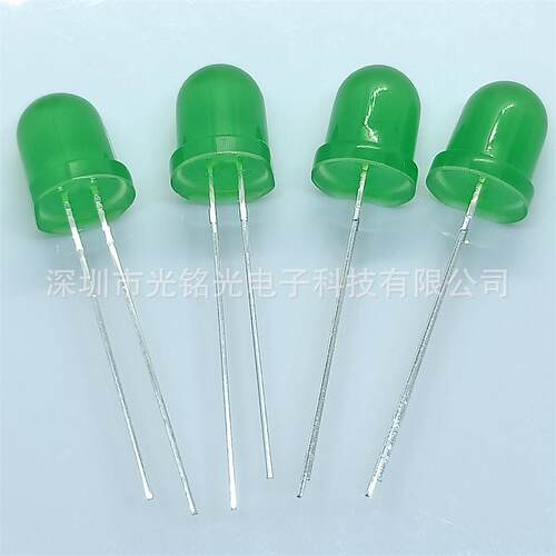 现货供应 F8/8mm绿发普绿 长脚LED发光二极管 圆头普绿光直插灯珠