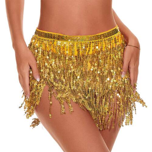 Belly dance sequins tassel waist chain Indian dance lace