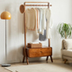 挂衣架卧室衣架落地式 入户多功能床边衣帽间置物架简约实木衣帽架