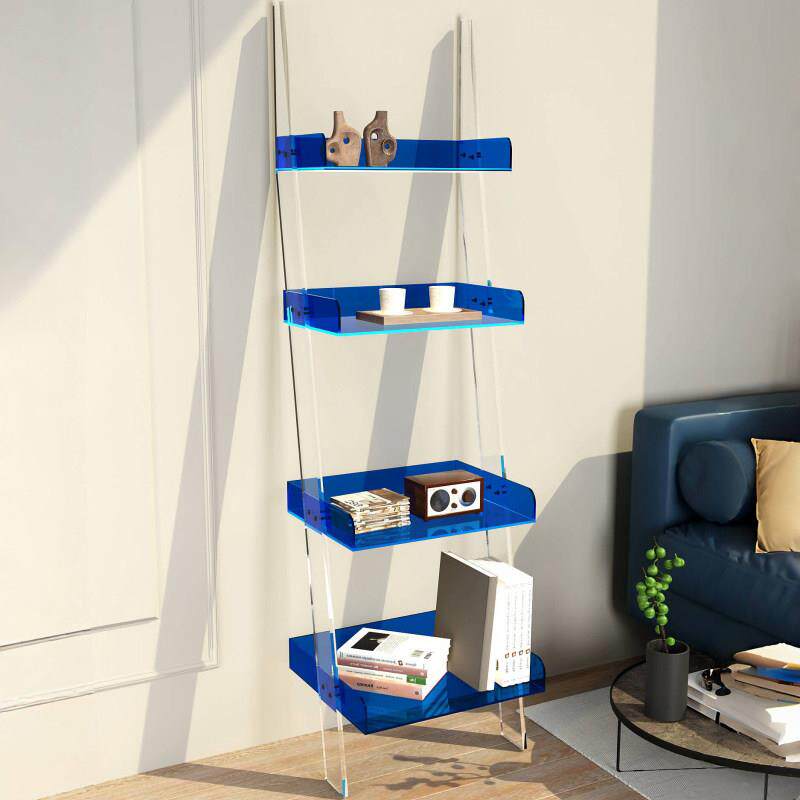 落地靠墙书报架极简风阳台花架子压克力多层置物架网红书刊杂志架
