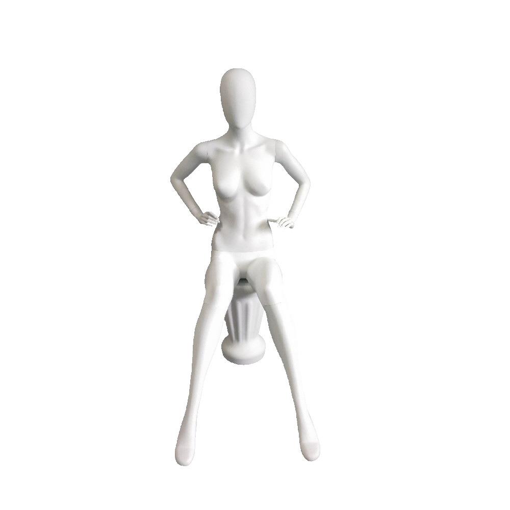 坐姿模特白色人体模特女全身模特服装模特道具假人模特橱窗女坐模