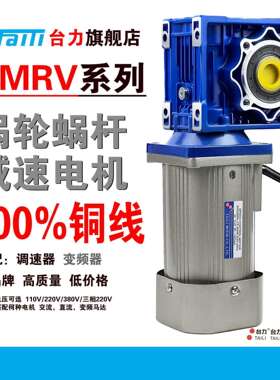 台力200W250W300W370W400W调速电机配涡轮减速机RV40RV50直角电机