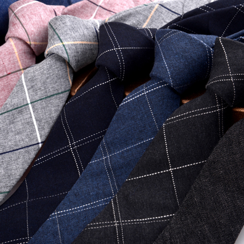 商务棉布职业闲职装饰高级工装一件制服男格纹休闲领带批感时尚