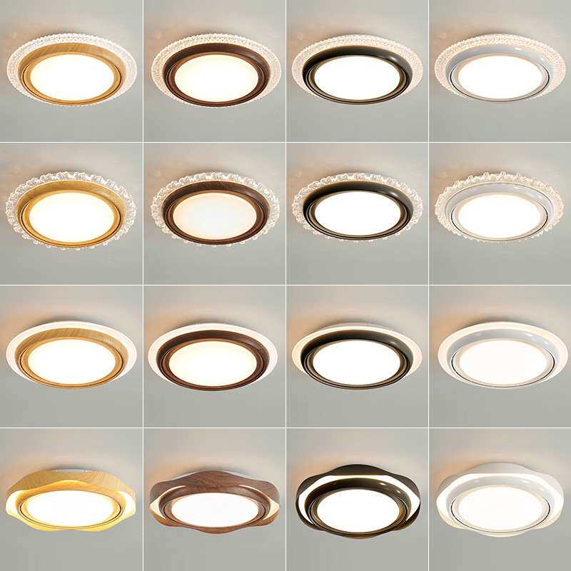 无叶风扇灯现代简约卧室书房灯吸顶灯创意静音一体电扇灯中山灯具