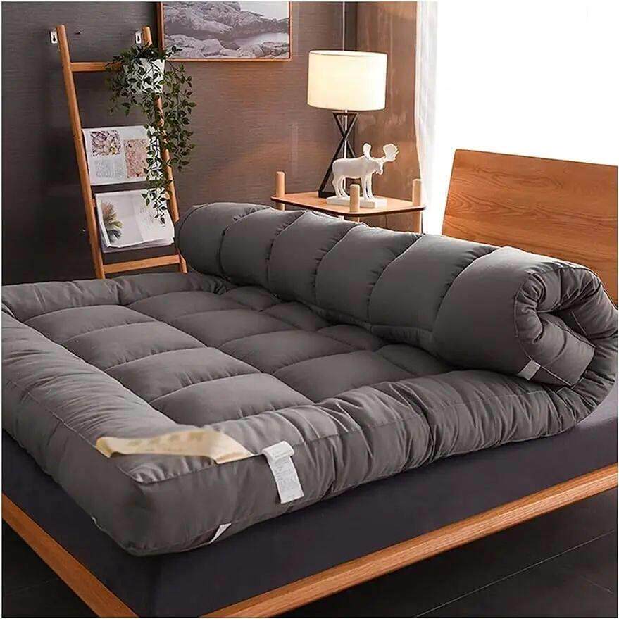 Japanese Futon Mattress Floor Roll Up Folding Soft Toppers C - 实物图