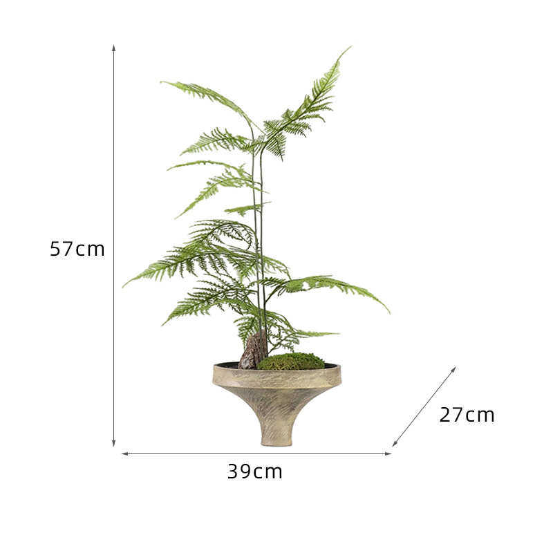 花艺干花博古架创意桌面宿摆件民新茶室茶几文竹禅意中式日式仿真