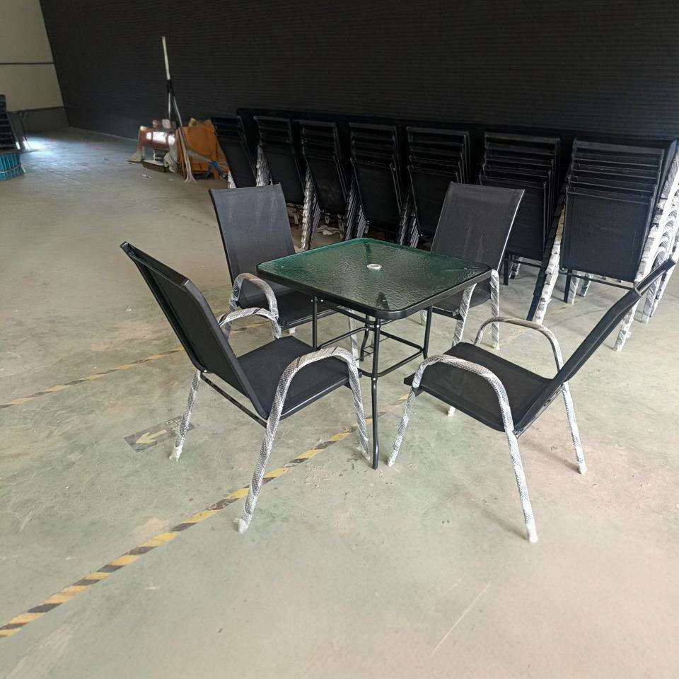 厂家直销户外遮阳伞桌椅套装折叠椅子庭院藤椅体闲组合桌椅