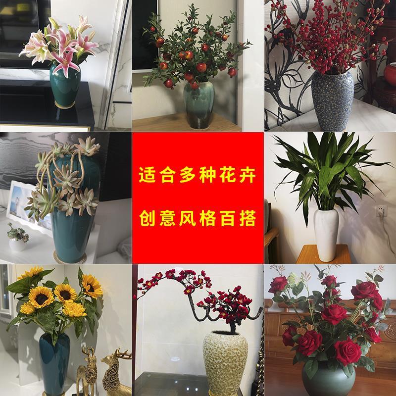景德镇陶瓷水培小花插花器花瓶复古陶罐粗陶客厅干花家居摆件包邮