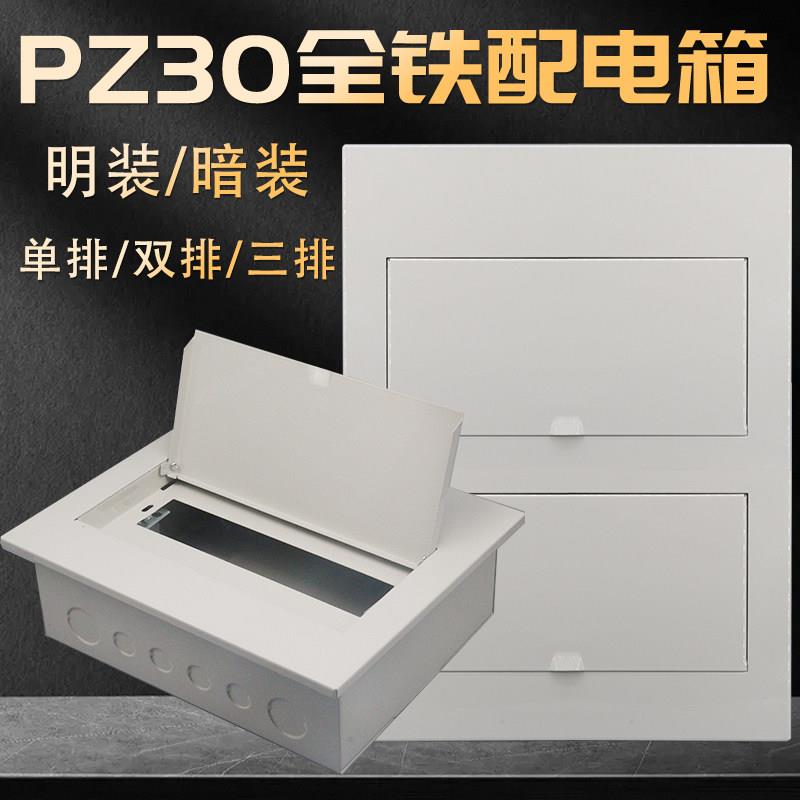 全铁PZ30配电箱家用回路强电箱别墅明暗装单双三排布线箱消防空开