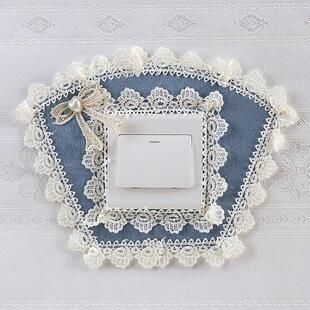 开关边框套不伤墙免粘开关装饰贴最新款布艺豪华插座保护套免沾墙