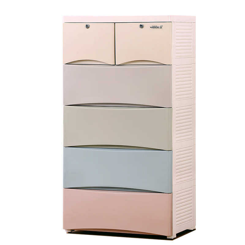 厂家直销抽屉式塑料收纳柜子家用多层置地式储物柜塑料衣柜整理柜