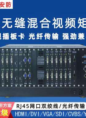 高清无缝混合矩阵8进8出16出音视频会议矩阵处理器VGA/DVI/AV/HDM