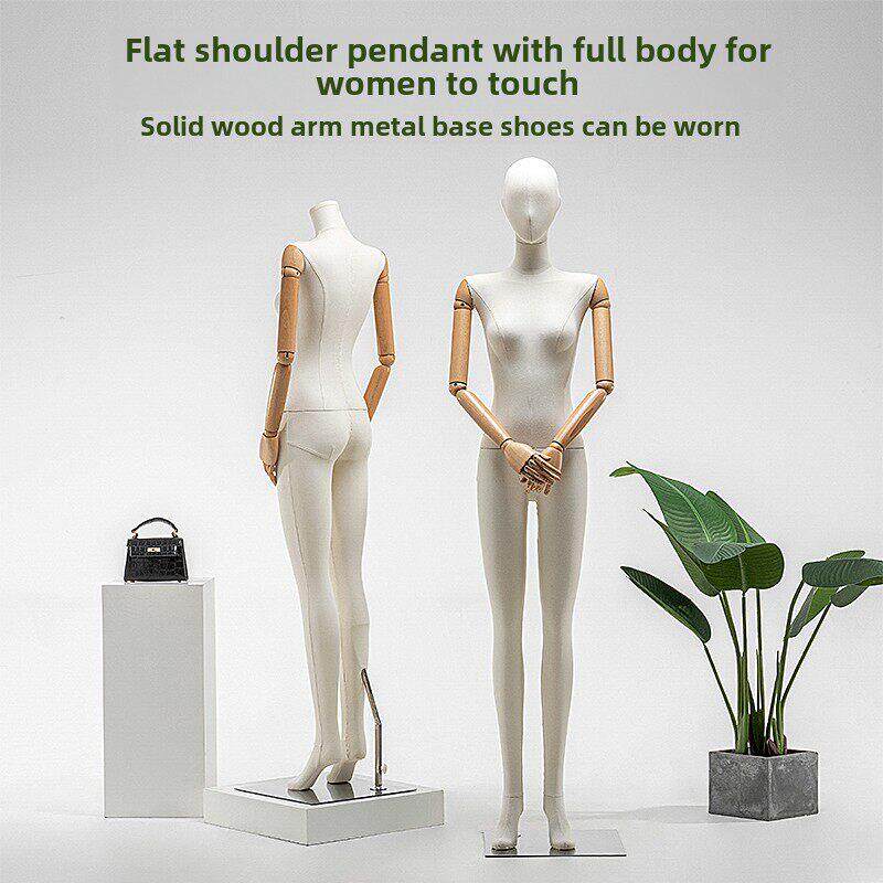 服装店女平肩全身人体假人台挂件手模特道具展示架橱窗模特架子