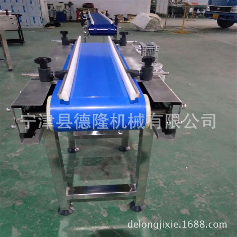 直行水平输送机爬坡输送机物流流水线设备蓝色食品皮带包装输送线