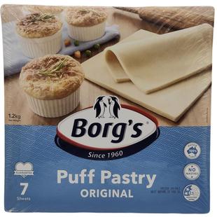 澳大利亚进口派芙千层面皮薄酥皮7片1.2kg Borg’s 7 Puff Pastry