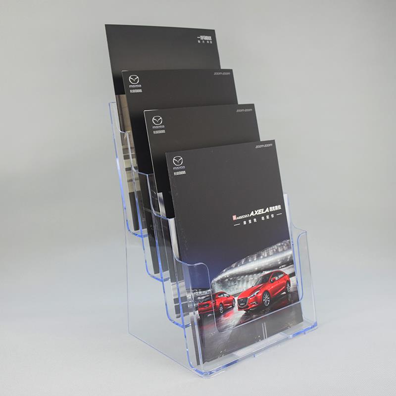 桌面宣传册传单折页资料架a4a5a6压克力多层收纳展示架透明杂志架