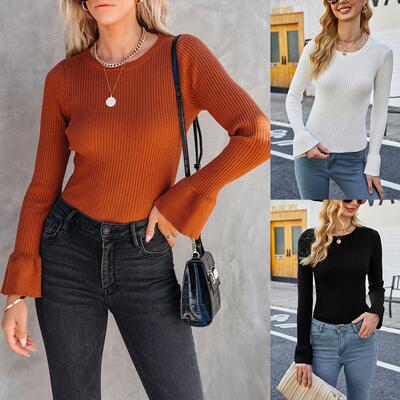 Women's base sweater, pullover knitted sweater, women's