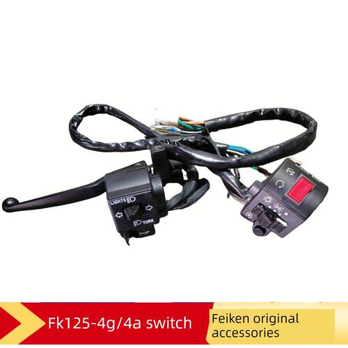飞肯摩托车FK125-4G/4A飞锐飞梦5号飞豹大灯喇叭启动开关手把座