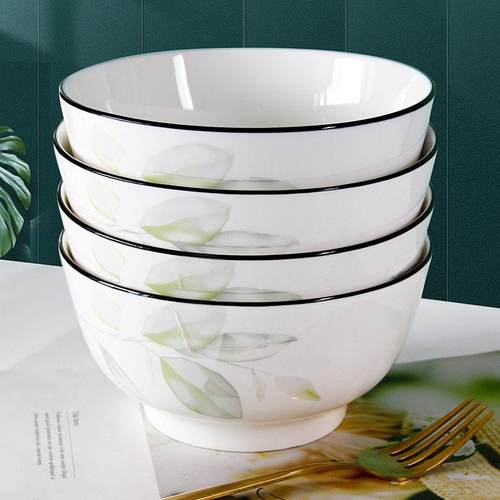 5英寸饭碗10个装家用2025新款创意好看高级加厚防烫喝汤碗盘餐具