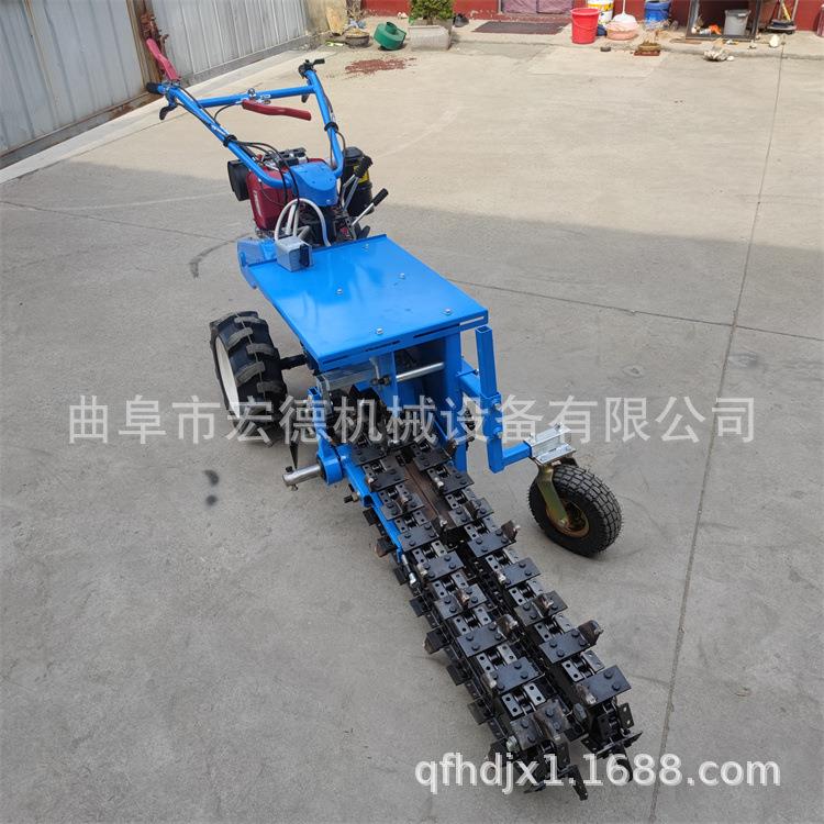 管道铺91456858设自来水开沟机条工程线缆埋链挖沟机小型扶开手槽