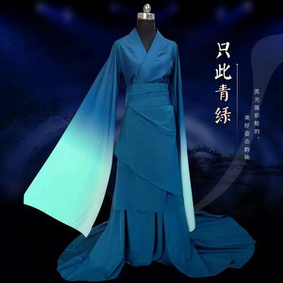 正品服古典舞蹈诗剧此青袖绿舞蹈练习广表演服水袖上衣演出服只少