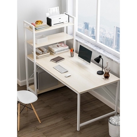 宜家乐简易电脑台式桌家用简约租房一体桌书桌书架组合卧室办公桌