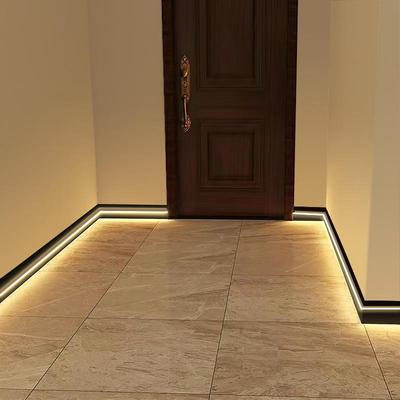 走220v人体感应灯带自粘脚线楼过道廊道玄关免安LRK装踢红外led灯