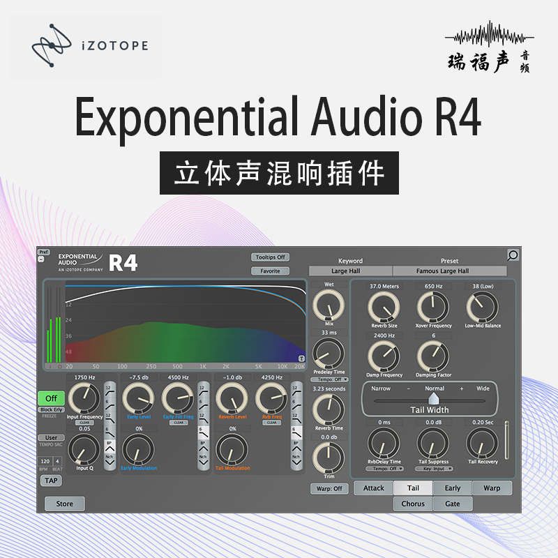 Exponential Audio R4 混响效果器插件后期混音