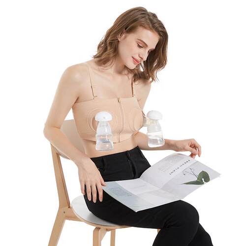 Hand free breast pump bra cover for pregnant women, single