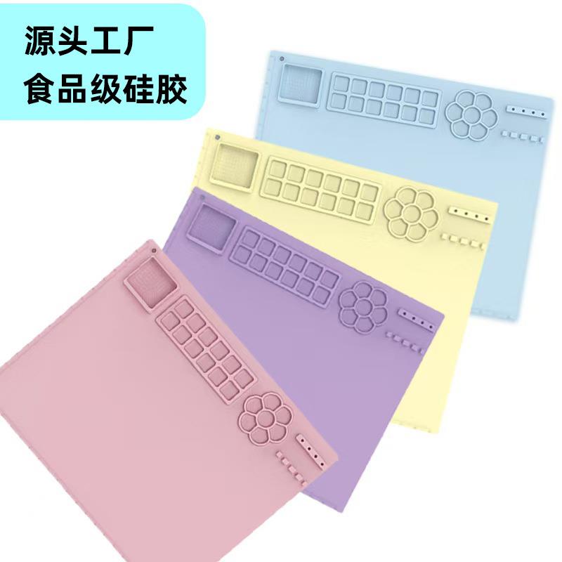 硅胶绘画垫儿童DIY涂鸦垫美术油画垫可水洗反复使用调色板