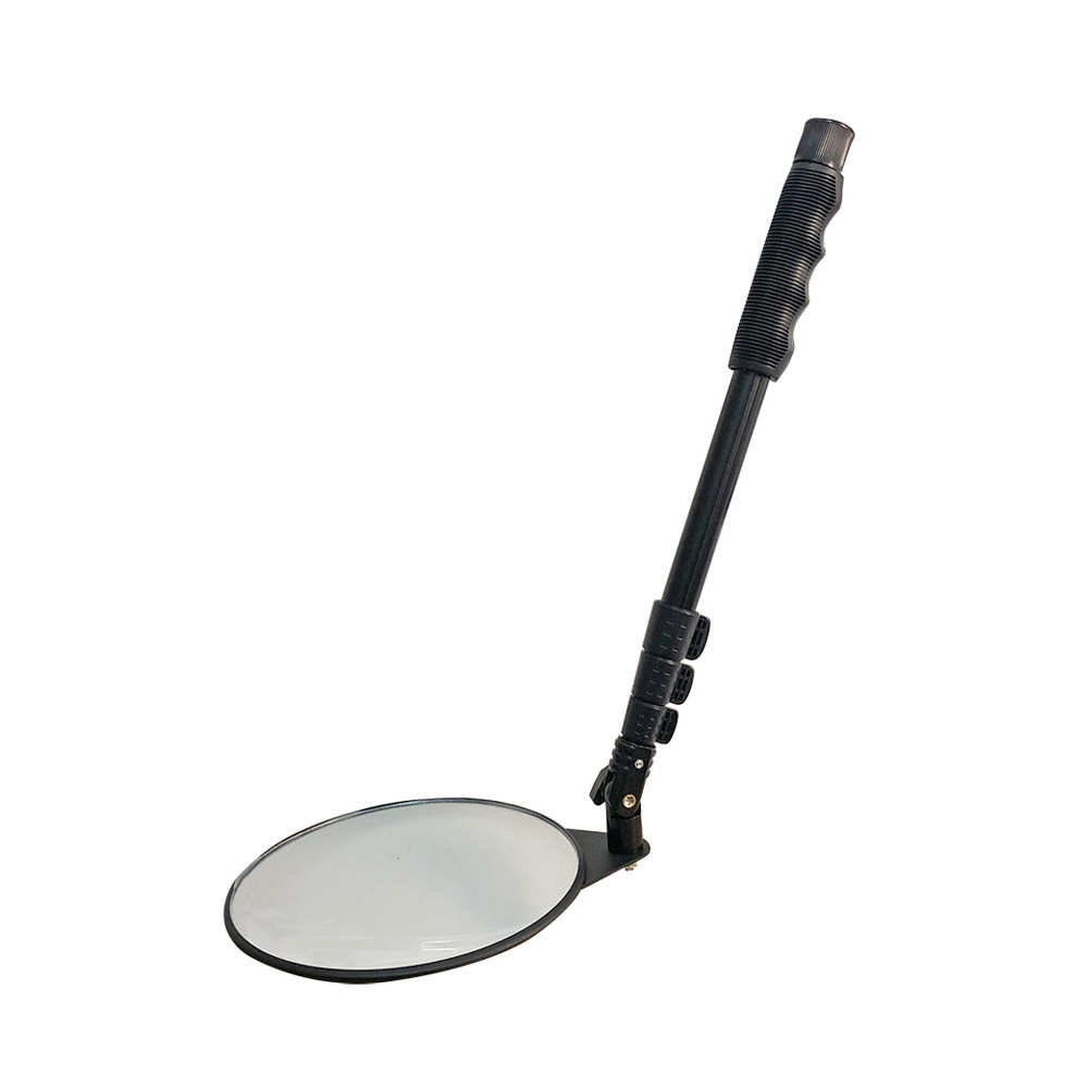 现货包邮20cm圆形亚克力自由伸缩多功能检查镜车底两倍放大探视镜