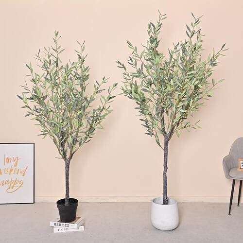 仿真绿植橄榄树家居室内商场大型落地假树盆栽装饰摆件植物橄榄树