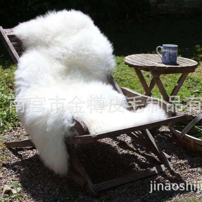 自然白色羊毛地毯地垫整张羊毛垫飘窗垫家用宝宝玩耍防寒防滑毛毯
