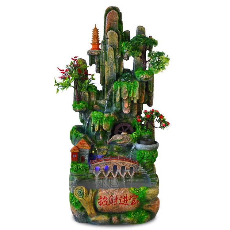 大假山喷泉送超值三件套仿真植物田园风格微景观山水工艺品水景观