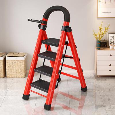 子动家用折叠梯加厚梯碳钢人字梯四FRY步扶梯五步移功楼梯多能室
