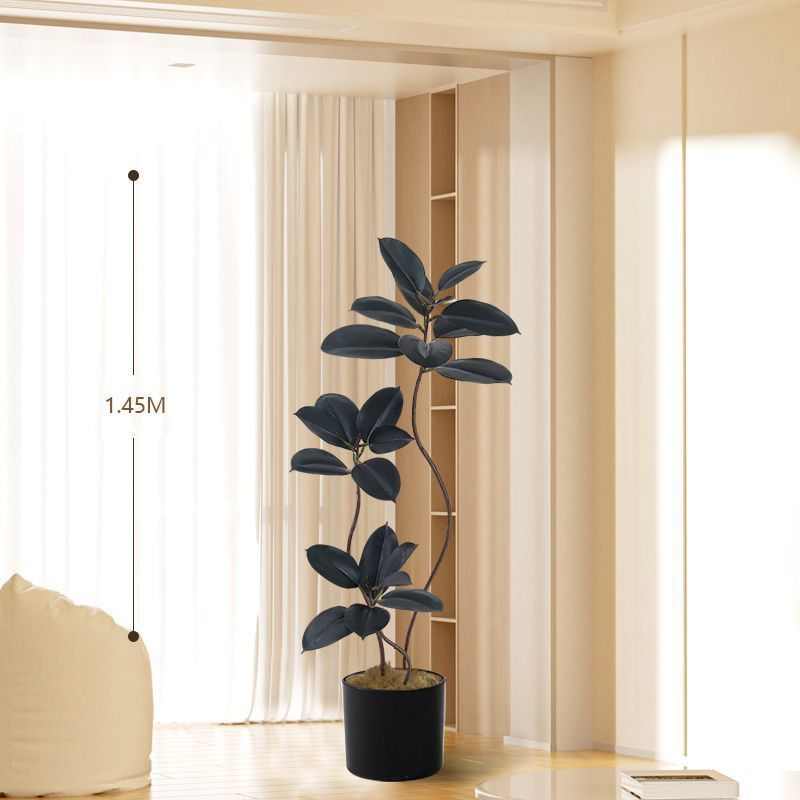 假植树仿真盆栽花绿摆设大型客厅植物造景仿生橡皮树室内落地摆件