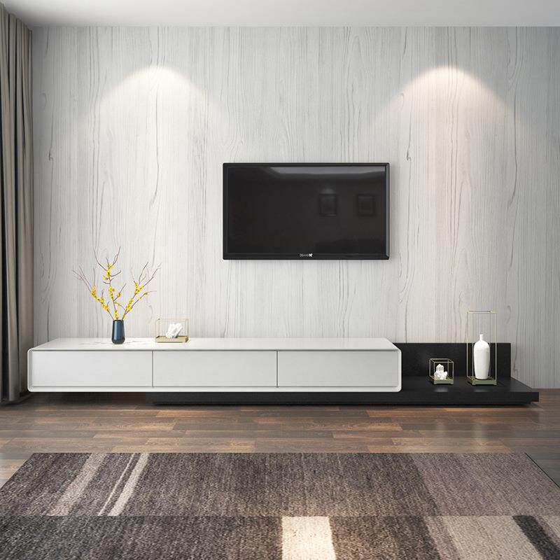 现代简约实木可伸缩电视柜 小户型家用客厅创意视听柜 带抽屉地柜