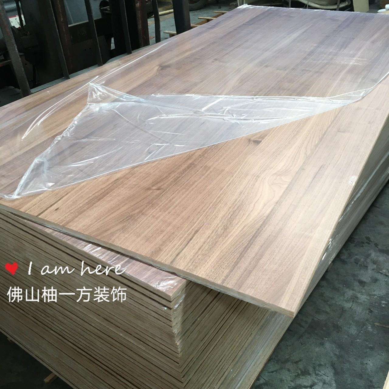 木皮贴面黑胡桃实木拼黑胡桃山纹直纹酒店工程别墅豪宅装修之选择