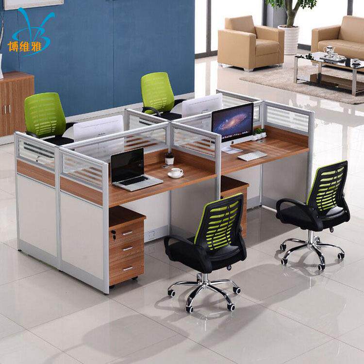 办公家具 职员办公桌屏风办公桌员工桌电脑桌工作位2/4/6人位组合