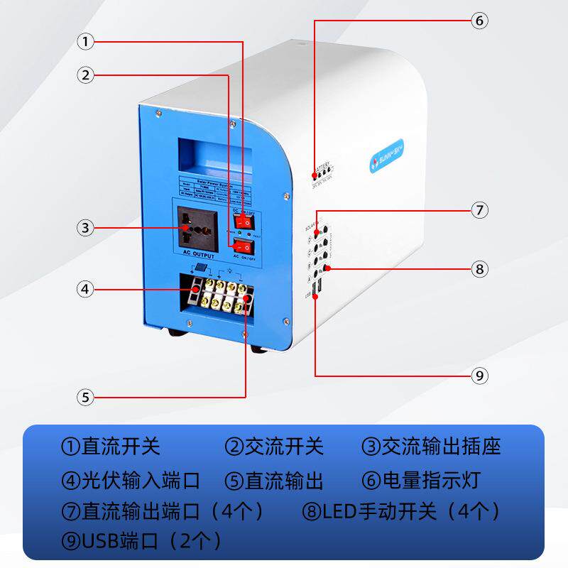 阳家用发电机W电电视TY-080D照明风扇手机充太阳能光伏太发电能系