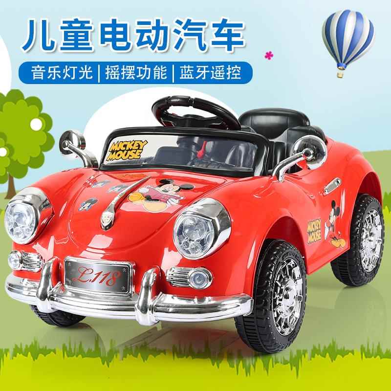 高档儿电动车四轮摇童汽车1-岁宝宝女孩玩具摆车可坐人5遥控可爱