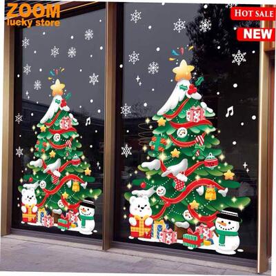 Christmas window snow stickers decorations Vinyl sticker